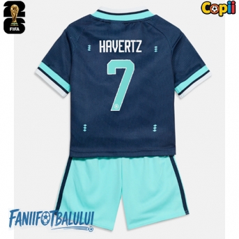 Germania Kai Havertz #7 Echipament de Fotbal Replică Mondial 2026 Copii Deplasare (+ Șorturi)